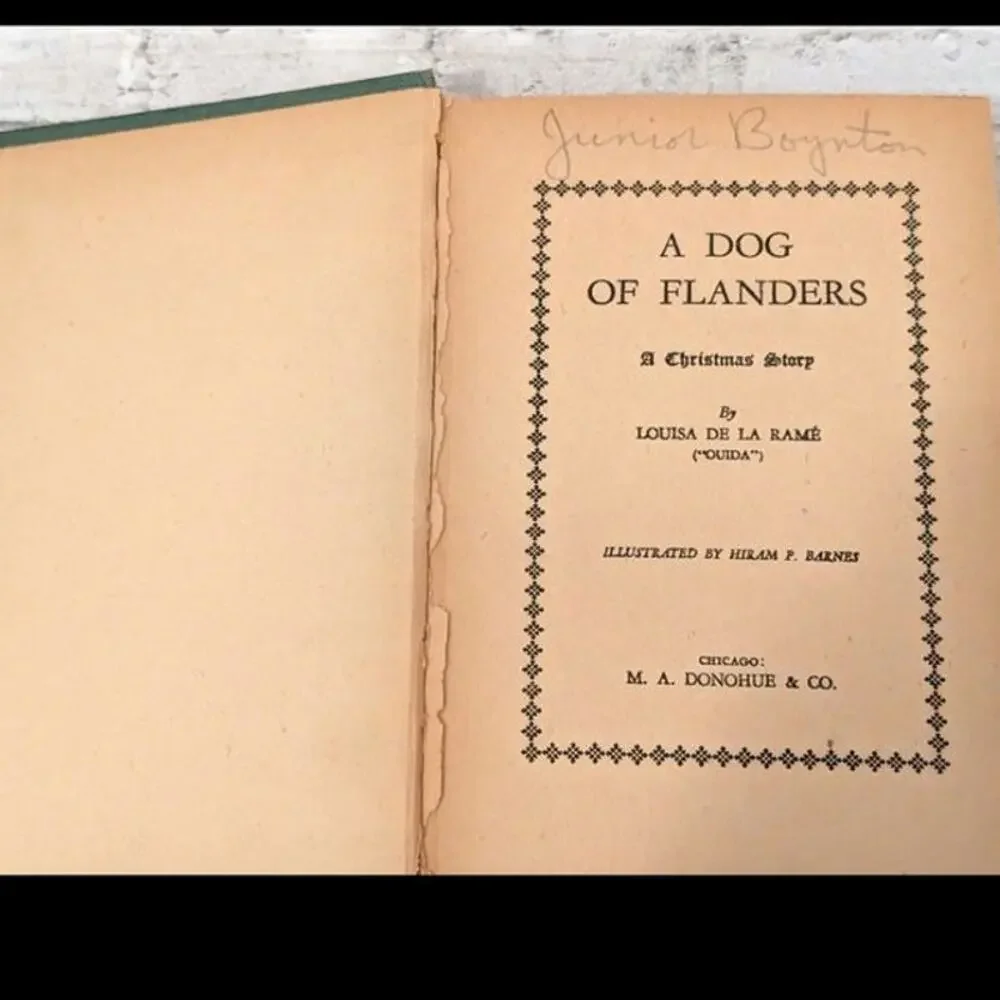 A Dog of Flanders A Christmas Story by Ouida Book